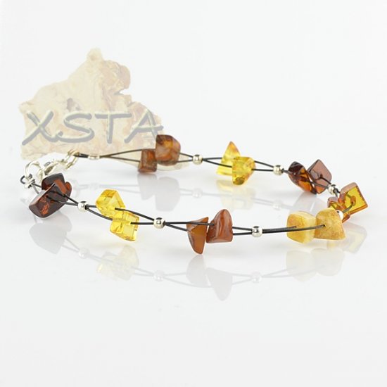 Baltic amber bracelet with wire Adults